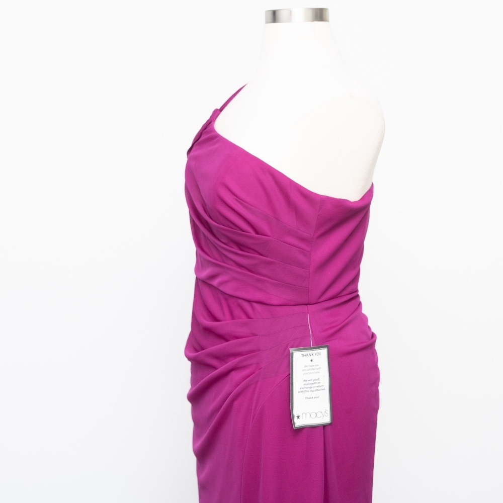Alex Evenings - One Shoulder Ruched Mesh Gown - Picture 7 of 12